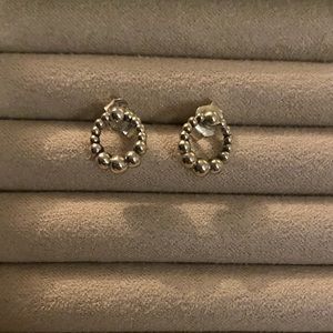 Pandora Beaded Circle Stud Earrings